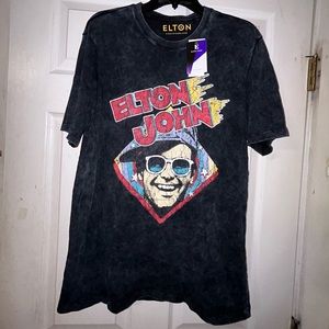 🎹👓 Elton John Marquee Stone Washed Retro Distressed Shirt 👓🎹